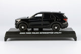 2022 Ford Explorer Police Interceptor Utility Blank Black Builder Kit 1/43 (5 inch) Diecast Model Motormax 79521 Black