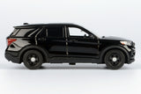 2022 Ford Explorer Police Interceptor Utility Blank Black Builder Kit 1/43 (5 inch) Diecast Model Motormax 79521 Black