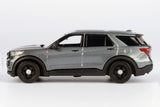 2022 Ford Explorer Police Interceptor Utility Blank Grey (Silver) Builder Kit 1/43 (5 inch) Diecast Model Motormax 79521 Grey