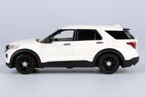 2022 Ford Explorer Police Interceptor Utility Blank White Builder Kit 1/43 (5 inch) Diecast Model Motormax 79521 WHITE