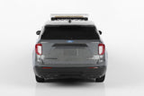 2022 Ford Explorer Police Interceptor Utility Unmarked Toronto Grey Light & Sound Version Builder Kit 1:24 Diecast Model Toy Car by MOTORMAX 79541 Gray