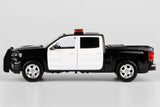 Motormax 1/27 2017 Chevy Silverado 1500 LT Z71 Crew Cab Police Pickup Truck Black with Realistic Light and Sound 79546BLK
