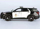 2022 Ford Police Interceptor Utility (Explorer) LOS ANGELES POLICE DEPARTMENT LAPD Light and Sound 1/24 Diecast Model Car 79548