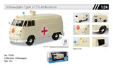 1:24 Scale Volkswagen Type 2 (T1) - Ambulance Diecast Model Toy Car by MotorMax 79565