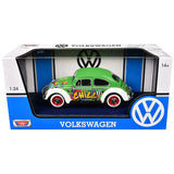 1966 Volkswagen Beetle Graffiti 1:24 Scale Diecast Model by Motormax 79598