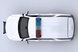 2025 Chevrolet Tahoe PPV Police Pursuit Vehicle w/ Light and Sound 1/25 Diecast Police Car Model Builder Kit Motormax 79623 WHITE