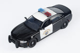 2023 Dodge Charger California Highway Patrol (CHP) Police Pursuit Car Black & White w/ Working Light & Sound 1/24 Diecast Model Motormax 79625