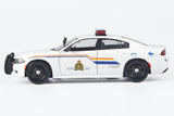 2023 Dodge Charger Light and Sound Police Pursuit Car RCMP Royal Canadian Mounted Police White 1/24 Diecast Model Motormax 79626