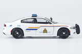 2023 Dodge Charger Light and Sound Police Pursuit Car RCMP Royal Canadian Mounted Police White 1/24 Diecast Model Motormax 79626
