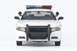 2023 Dodge Charger Light and Sound Police Pursuit Car RCMP Royal Canadian Mounted Police White 1/24 Diecast Model Motormax 79626