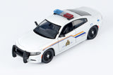 2023 Dodge Charger Light and Sound Police Pursuit Car RCMP Royal Canadian Mounted Police White 1/24 Diecast Model Motormax 79626