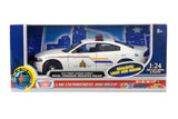 2023 Dodge Charger Light and Sound Police Pursuit Car RCMP Royal Canadian Mounted Police White 1/24 Diecast Model Motormax 79626