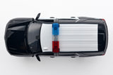 2025 Chevrolet Tahoe Los Angeles Police Department LAPD Police Pursuit Vehicle w/ Light and Sound 1/25 Diecast Police Car Model Builder Kit Motormax 79627 Black&White