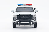 2025 Chevrolet Tahoe Royal Canadian Mounted Police RCMP Pursuit Vehicle w/ Light and Sound 1/25 Diecast Police Car Model Builder Kit Motormax 79628 WHITE