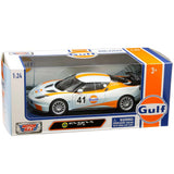 Motormax 79660 Lotus Evora GT4 Gulf 1:24 with Orange Stripes Light Blue