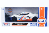 Motormax 1:24 2020 Corvette C8 Gulf Diecast Car Model 79664