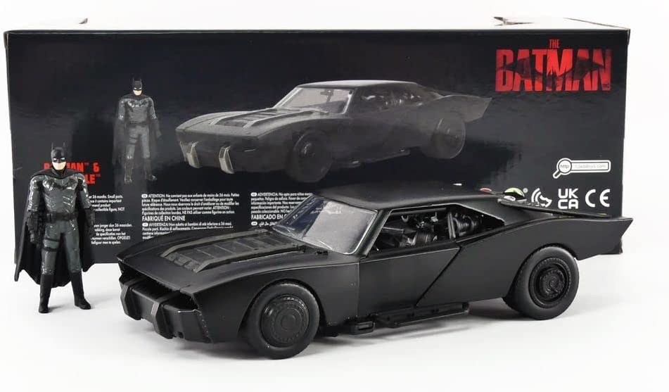Jada Toys 1:18 - 1 - Coche A Escala - Batmobile Filme The Batman 2022 Com Figura Do Batman Excelente Modelo Con Detalles Increibles Nuevo En Caja Sellada Jada Toys 1:18 - 1 - Coche A Escala - Batmobile Filme The Batman 2022 Com Figura Do Batman Excelente Modelo Con Detalles Increibles Nuevo En Caja Sellada