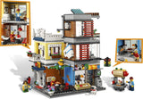 LEGO® Creator 3in1  Townhouse Pet Shop & Café 31097 Toy Store Building Set with Bank, Town Playset with a Toy Tram, Animal Figures and Minifigures (969 Pieces)