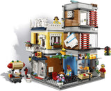 LEGO® Creator 3in1  Townhouse Pet Shop & Café 31097 Toy Store Building Set with Bank, Town Playset with a Toy Tram, Animal Figures and Minifigures (969 Pieces)