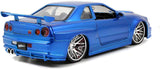 Jada Fast & Furious 1:24 Brian’s 2002 Nissan Skyline R34 Diecast Model Car, Blue, 97173