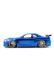 Jada Fast & Furious 1:24 Brian’s 2002 Nissan Skyline R34 Diecast Model Car, Blue, 97173