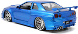 Jada Fast & Furious 1:24 Brian’s 2002 Nissan Skyline R34 Diecast Model Car, Blue, 97173