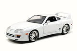 1/24 Fast and Furious Brian's Toyota Supra White Diecast Model by Jada 97375