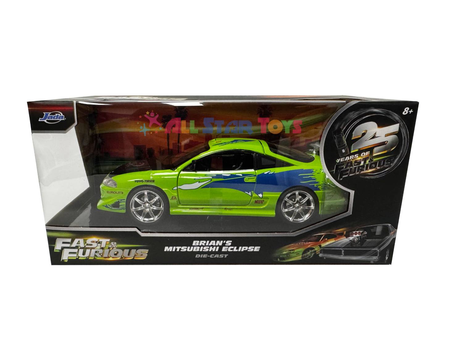Jada Fast & Furious Fast 1:24 Brian's Mitsubishi Eclipse Green