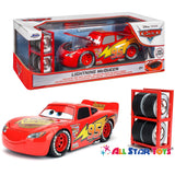 JADA Disney Pixar Cars 3 1:24 Lightning McQueen Die-Cast Car with Tire Rack 97751