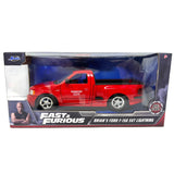 JADA Fast & Furious Brian's 1999 Ford F-150 SVT Lightning Pickup Truck Candy Red 1/24 Diecast Model Car 99574