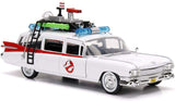 Jada Hollywood Rides 1:24 Ghostbusters Ecto-1 1959 Cadillac Ambulance Die-cast Vehicle Scale Collectible 99731