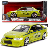 JADA Brian's 2002 Mitsubishi Lancer Evolution EVO VII GREEN "FAST & FURIOUS 25 YEARS" 1/24 Diecast Model 99788