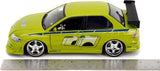 JADA Brian's 2002 Mitsubishi Lancer Evolution EVO VII GREEN "FAST & FURIOUS 25 YEARS" 1/24 Diecast Model 99788