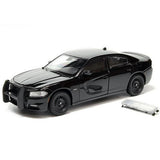 2016 Dodge Charger R/T Police Pursuit Black 1/24 Diecast Model by Welly 24079P-WBK