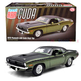 1970 Plymouth AAR Cuda Green with Vinyl Top 1:18 Scale Diecast Model by ACME A1806140VT