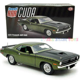 1970 Plymouth AAR Cuda Ivy Green 1:18 Scale Diecast Model by ACME A1806140