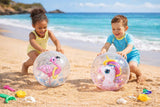 All Star Toys 16" Unicorn & Flamingo Beach Balls 2 Pack - Inflatable Confetti Pool Ball with Tossing Game Toy Inside for Kids and Adults, Summer Party Favors