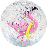 All Star Toys 16" Unicorn & Flamingo Beach Balls 2 Pack - Inflatable Confetti Pool Ball with Tossing Game Toy Inside for Kids and Adults, Summer Party Favors