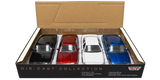 Motormax 1998 Ford Crown Victoria Four Car Diecast Collection 1/ 24 Scale Comes with Black, Red, White, and Blue Models 76102