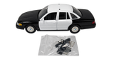Motormax Ford Crown Victoria Police Car Black/White with Builder Kit 1/24 Scale 76102C