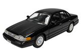 Motormax 1998 Ford Crown Victoria Four Car 1/ 24 Scale Diecast Model Collection Black, Red, White, and Blue 76102