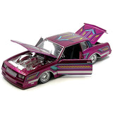 Maisto Design 1986 CHEVROLET MONTE CARLO SS LOWRIDER PINK with Body Graphics 1/24 Diecast Model 32542