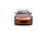 Jada 1/24 "25 Years of Fast & Furious" Brian's Toyota Supra Diecast Model Orange Color Brush Finish 37703