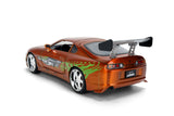 Jada 1/24 "25 Years of Fast & Furious" Brian's Toyota Supra Diecast Model Orange Color Brush Finish 37703