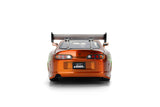 Jada 1/24 "25 Years of Fast & Furious" Brian's Toyota Supra Diecast Model Orange Color Brush Finish 37703