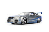 Jada 1/24 "25 Years of Fast & Furious" Brian’s 2002 Nissan Skyline R34, Color Brush Finish 36818