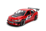 JADA Mitsubishi Lancer Evolution EVO IX RED "FAST & FURIOUS 25 YEARS" 1/24 Diecast Model 36208