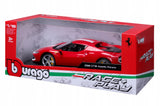 Bburago 1:18 Ferrari 296 GTB Assetto Fiorano – Red with White Stripes 18-16017