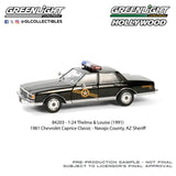 1/24 Greenlight 1981 Chevrolet Caprice Sheriff Car Thelma & Louise Diecast Car Model 84203