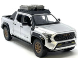 2024 Toyota Tacoma Trailhunter Edition Silver 1:24 Diecast Model MiJo H08777-SIL